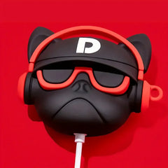 DOG FACE BLACK Airpods Pro / Airpods Pro 2 Silicon Case