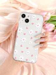 -Transparent Mini Hearts- Case Available For all Phone Models