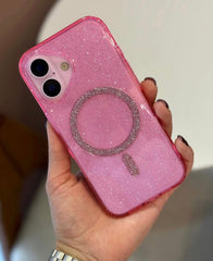 Diamond Magsafe Glitter case For iPhone Models