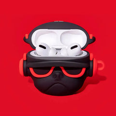 DOG FACE BLACK Airpods Pro / Airpods Pro 2 Silicon Case