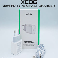 30W PD Type -C  Fast Charger -  Type-C Cable (Included)