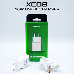 10W USB Charger -  White Type-C Cable (Included)