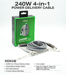 240W 4- in- 1 Power Delivery Charging Cable
