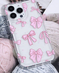 -Transparent Bow Collection-Case Available For all Phone Models