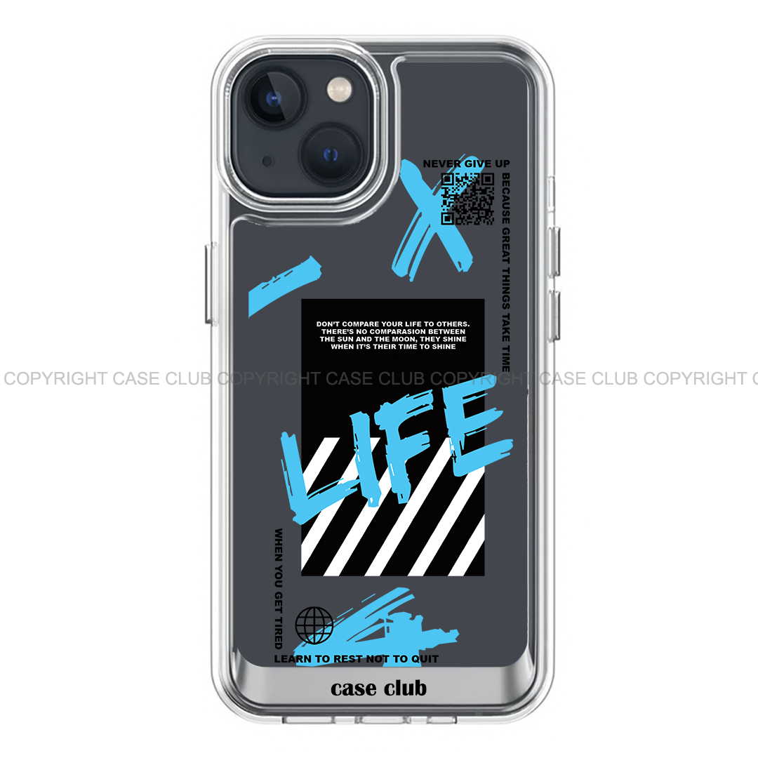 Transparent Acrylic Case Life For iPhone